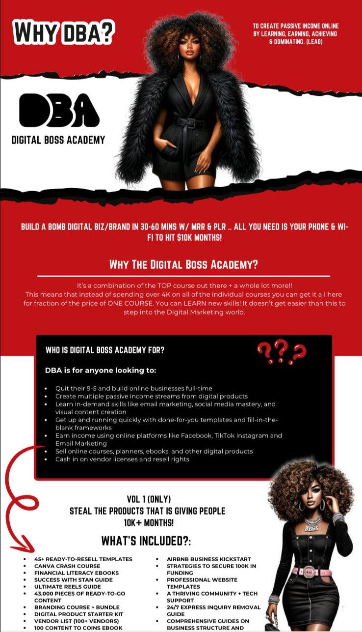 1002 DIGITAL BOSS ACADEMY with MRR + PLR Vault - VOLUME 1 and 2