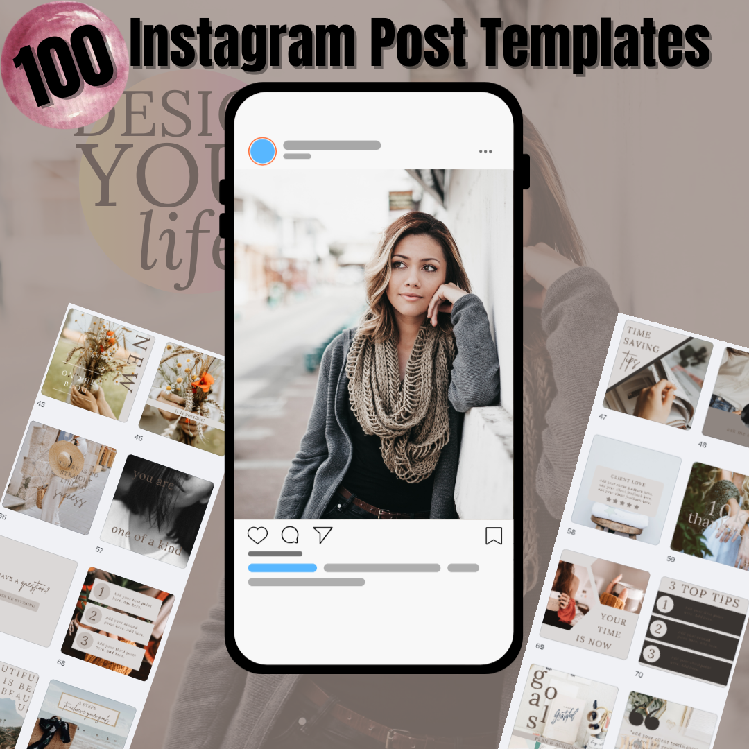 0006 - 100+ Instagram Post Canva Templates - PLR